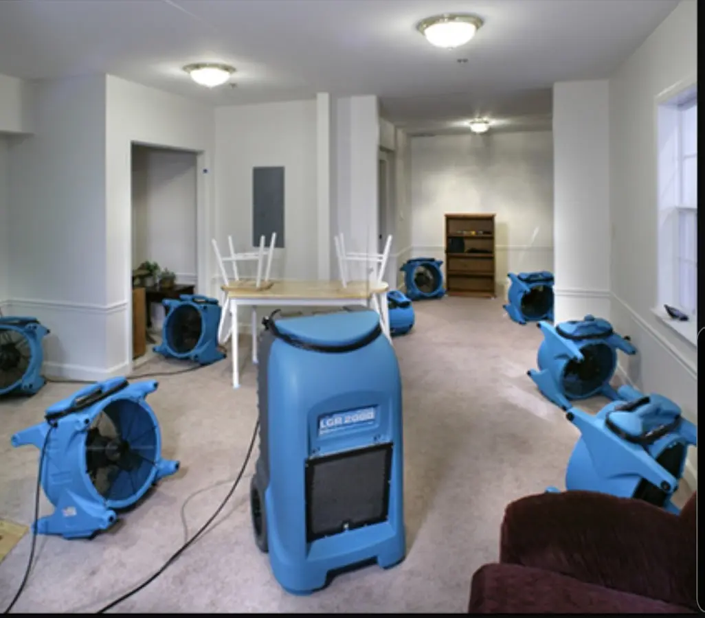 Air movers and dehumidifier setup for Water Extraction & Removal in Bermuda Dunes